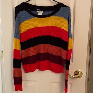 Arizona Jean Co. Striped Cropped Sweater
